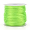 Nylon Cord, Satin Rattail Cord, for Beading Jewelry Making, Chinese Knotting, Green Yellow, 2mm, about 10.93 yards(10m)/roll