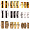 SUNNYCLUE Brass Locking Tube Magnetic Clasps, Column, Mixed Color, 15x7mm, 17x7mm, 18x10mm, Hole: 4.8~8mm