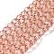 Transparent Glass Beads Strands, Faceted, Barrel, Light Coral, 8x6mm, Hole: 1.2mm, about 64pcs/strand, 14.96''(38cm)