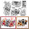 Custom PVC Plastic Clear Stamps, for DIY Scrapbooking, Photo Album Decorative, Cards Making, Flower, 160x110x3mm