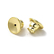 Rack Plating Brass Ear Nuts, Bullet Ear Nuts, Long-Lasting Plated, Real 18K Gold Plated, 10x7mm, Hole: 0.7mm