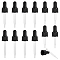 PANDAHALL ELITE 12Pcs 3 Styles Elite Glass Teardrop Set Transfer Graduated Pipette, Black, 74~94x22mm, Capacity: 10~30ml(0.34~1.01fl. oz), 4pcs/style