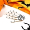 Plastic Alligator Hair Clips, Halloween Hairpin Scary Ghost Claw Skull, White, 70x45x25mm