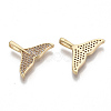 Brass Micro Pave Cubic Zirconia Charms KK-S354-148-NF-1
