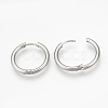 Tarnish Resistant 201 Stainless Steel Hoop Earrings X-MAK-R021-15mm-2