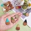 14Pcs 7 Styles Opaque Resin & Transparent Foil Resin Pendants RESI-SZ0001-81-5