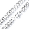 Men's 201 Stainless Steel Cuban Link Chain Necklace NJEW-N050-A06-7-60P-2