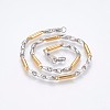 Men's 304 Stainless Steel Bar Link Chain Necklaces NJEW-P218-01C-1