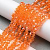 Transparent Electroplate Glass Beads Strands EGLA-A039-T4mm-A11-4