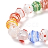 Round Handmade Clear Lampwork Beads Strands LAMP-G150-02D-4