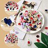 PandaHall Jewelry 10 Style Polyester Imitation Flower Ornamenrt Accessories DIY-PJ0001-33-4