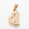 304 Stainless Steel Hollow Pendants STAS-H453-12G-2