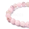 Natural Plum Blossom Jade Round Beaded Stretch Bracelets BJEW-TA00279-3