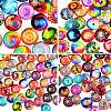 280Pcs 4 Styles Flat Back Glass Cabochons sgGGLA-SZ0001-32-7