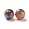 UV Plating Rainbow Iridescent Acrylic Beads PACR-H003-17-2