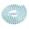 Transparent Spray Painted Glass Bead Strands X-DGLA-R050-8mm-04-2