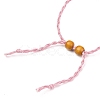 Adjustable Braided Waxed Cord Macrame Pouch Necklace Making NJEW-I243-A04-4