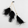 Dyed Feather Iron Snap Hair Clips PHAR-R119-02-1
