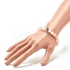 Round Frosted Natural Pink Aventurine Beads Stretch Bracelet BJEW-JB07170-3