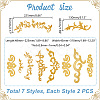 AHADERMAKER 14Pcs 7 Style Auspicious Cloud Computerized Embroidery Cloth Iron on/Sew on Patches DIY-GA0006-28-2