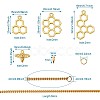 DIY Bee Honeycomb Necklace Making DIY-TA0002-87G-21