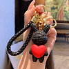 Rabbit with Heart Resin Keychain HEAR-PW0001-145C-1