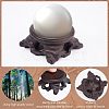 Gorgecraft 4Pcs 2 Colors Wood Crystal Ball Display Pedestal ODIS-GF0001-12-6