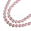 Electroplate Transparent Glass Beads Strands X-EGLA-N002-34A-C02-3