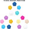 CHGCRAFT 40Pcs 10 Colors Food Grade Eco-Friendly Silicone Beads SIL-CA0001-46-3