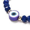 Evil Eye Handmade Polymer Clay Beads Stretch Bracelet for Girl Women BJEW-JB06814-4