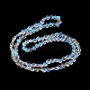 AB Color Plated Electroplate Transparent Glass Beads Strands X-EGLA-G037-09A-AB02-1