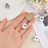 CHGCRAFT 4Pcs Playing Card Enamel Brooch JEWB-CA0001-47-3