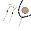 Natural Lapis Lazuli Beads Necklaces & Leverback Earrings Sets SJEW-JS01302-3