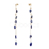 Natural Gemstone Dangle Stud Earring EJEW-JE04122-3