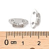 Brass Micro Pave Clear Cubic Zirconia Slide Charms KK-P239-14P-3