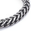 304 Stainless Steel Wheat Chain Bracelets X-BJEW-L673-004-AS-2