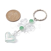 Acrylic Heart with Bowknot Keychains KEYC-JKC00612-02-2