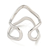 Non-Tarnish 304 Stainless Steel Irregular Open Cuff Ring for Women RJEW-A043-26P-3