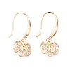 Rack Plating Brass Micro Pave Cubic Zirconia Earring Hooks KK-D069-10G-RS-1