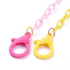 Personalized Two Tone ABS Plastic Cable Chain Necklaces NJEW-JN02825-03-2