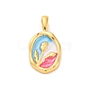 Brass Enamel Pendants KK-S502-08G-1