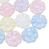 Rainbow Iridescent Plating Acrylic Beads OACR-N010-078-1