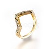 Adjustable Brass Micro Pave Cubic Zirconia Finger Rings RJEW-L086-06G-2