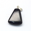 Trapezoid Synthetic Blue Goldstone Pendants G-Q359-07-2