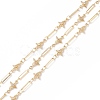 Clear Cubic Zirconia Flower Link Chains CHC-P009-04G-1