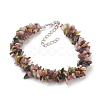 Natural Tourmaline Beaded Necklaces and Bracelets SJEW-Q034-01-3