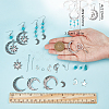 SUNNYCLUE DIY Moon and Star Earring Making Kit DIY-SC0020-19-3