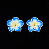 Handmade Polymer Clay 3D Flower Plumeria Beads CLAY-Q192-30mm-05-2