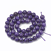 Natural Chalcedony Beads Strands X-G-S333-6mm-011-3
