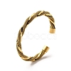 Ion Plating(IP) 304 Stainless Steel Mesh Twist Rope Open Cuff Bangle for Women BJEW-P283-16G-3